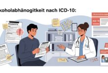 Alkoholabhaengigkeit nach ICD 10 Diagnose und Therapie [Bildinhalt mit KI erstellt]