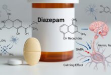Diazepam: Wirkung, Risiken & Abhängigkeit [Bildinhalt mit KI erstellt]