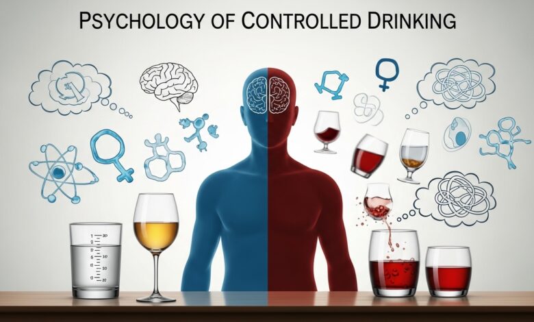 Psychologie des kontrolliertem Trinken [Bildinhalt mit KI erstellt]