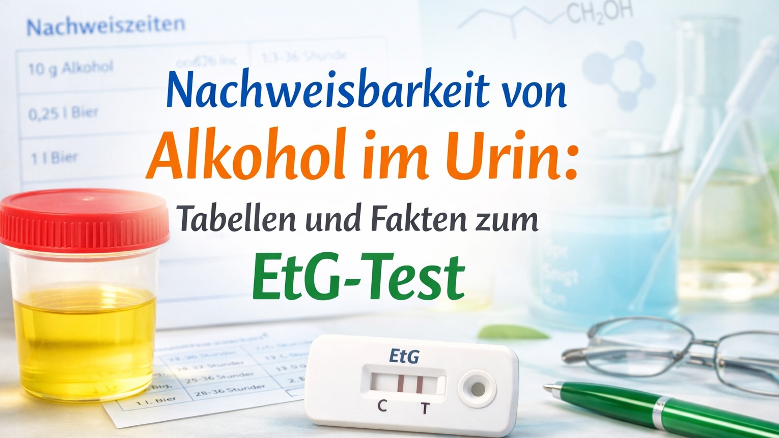 Nachweisbarkeit von Alkohol im Urin: Tabellen und Fakten zum EtG-Test