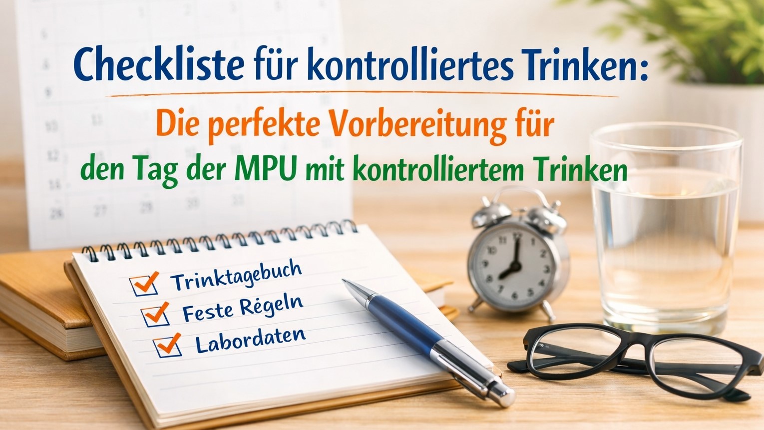 Checkliste für kontrolliertes Trinken: Die perfekte Vorbereitung für den Tag der MPU mit kontrolliertem Trinken