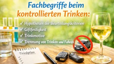 Fachbegriffe beim kontrollierten Trinken
