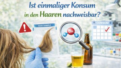 Ist einmaliger Konsum in den Haaren nachweisbar