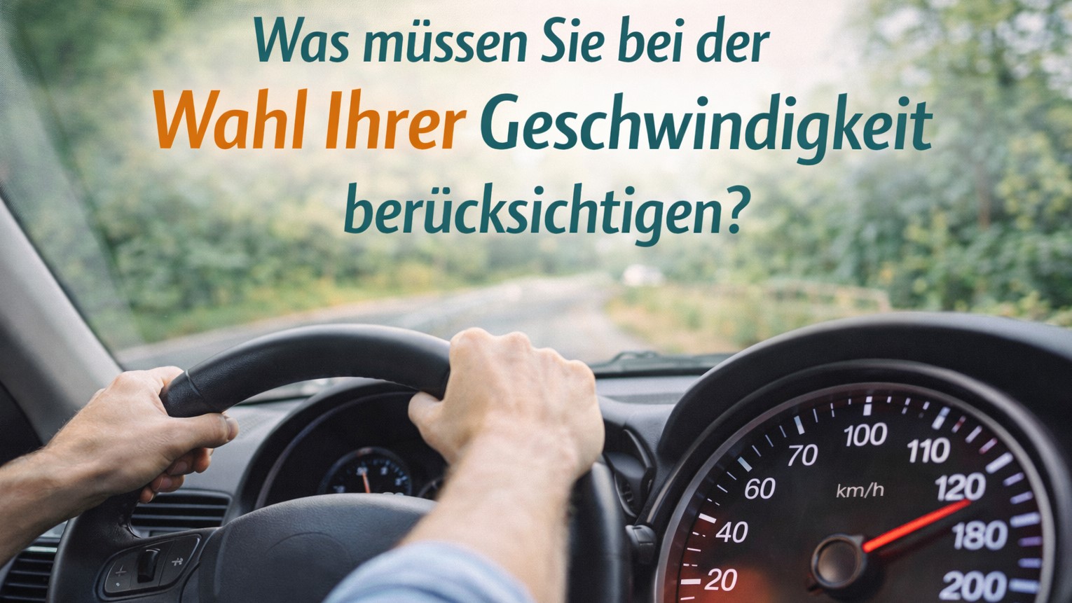 Was müssen Sie bei der Wahl Ihrer Geschwindigkeit berücksichtigen?