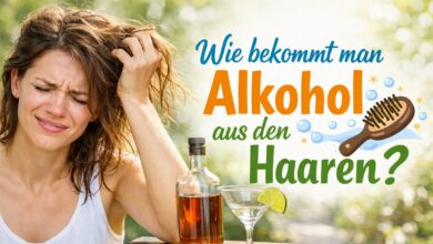 Wie bekommt man Alkohol aus den Haaren