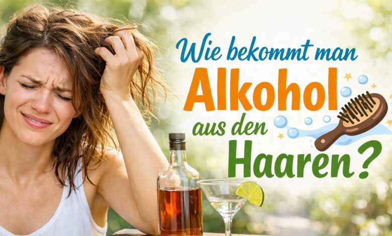 Wie bekommt man Alkohol aus den Haaren